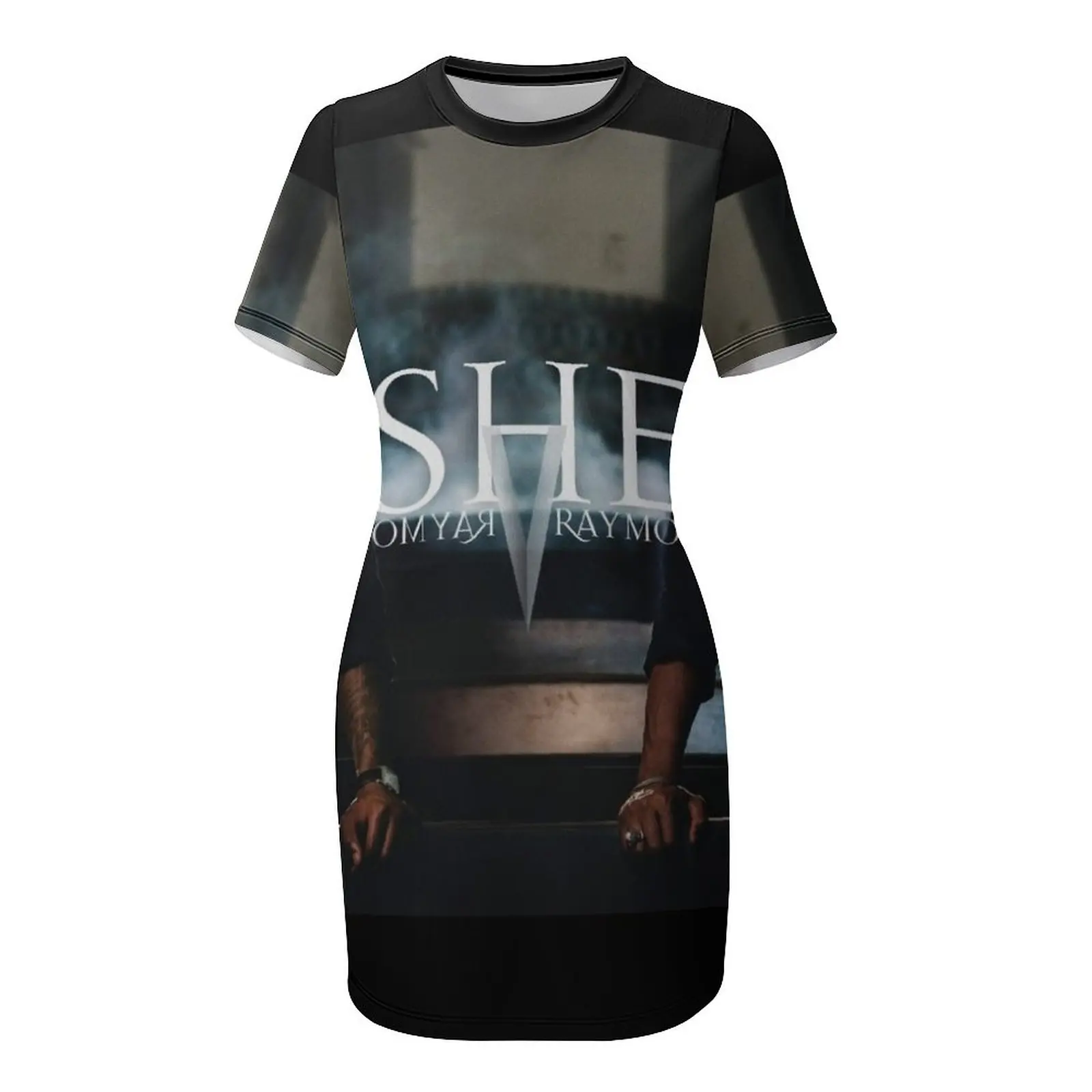 ชุดเดรสแขนสั้น Usher Raymond v Raymond ชุดเดรสฤดูร้อนสำหรับผู้หญิง ปี 2025 ชุดเดรสออกงานพรอม แขนยาว