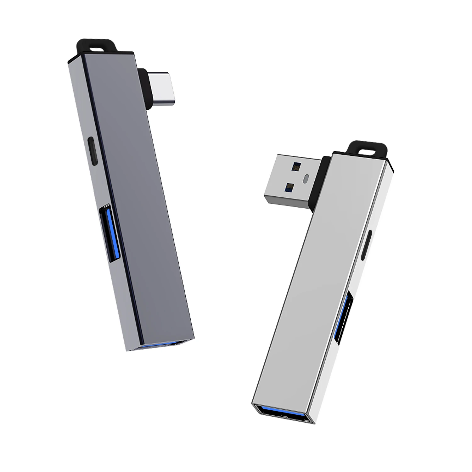 USB Hub 3 Port USB 3.0 Adapter Portable Mini Dock Stations Ultra-Slim 5Gbps/480Mbps High Speed USB-C Splitter 3 IN 1 Converter