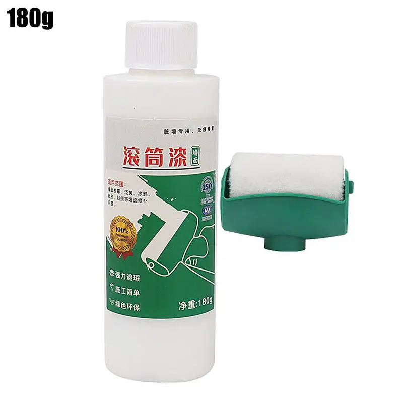 Wall Repair Paste Roller Wall Repair Cream Rolling Brush Wall Paste With Rollers Brush Set White Latex Water Wall Repair Paste