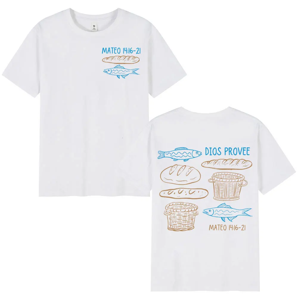 God Provides Christian Jesus T-Shirt Men Women Fashion Vintage Short Sleeve T Shirt Summer Casual 100%cotton T-Shirts Streetwear