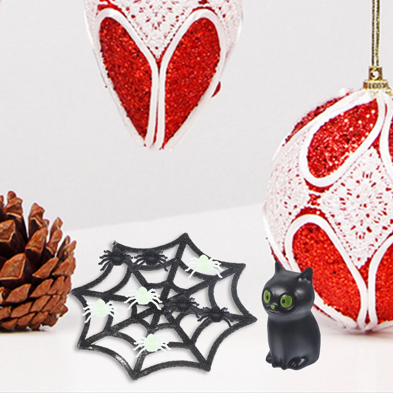 ชุดของตกแต่งฮาโลวีนขนาดเล็กสำหรับงานฝีมือ DIY รูปหัวกะโหลก หมวกแม่มด ขวดฟักทอง ของตกแต่งปาร์ตี้สยองขวัญ ของขวัญ