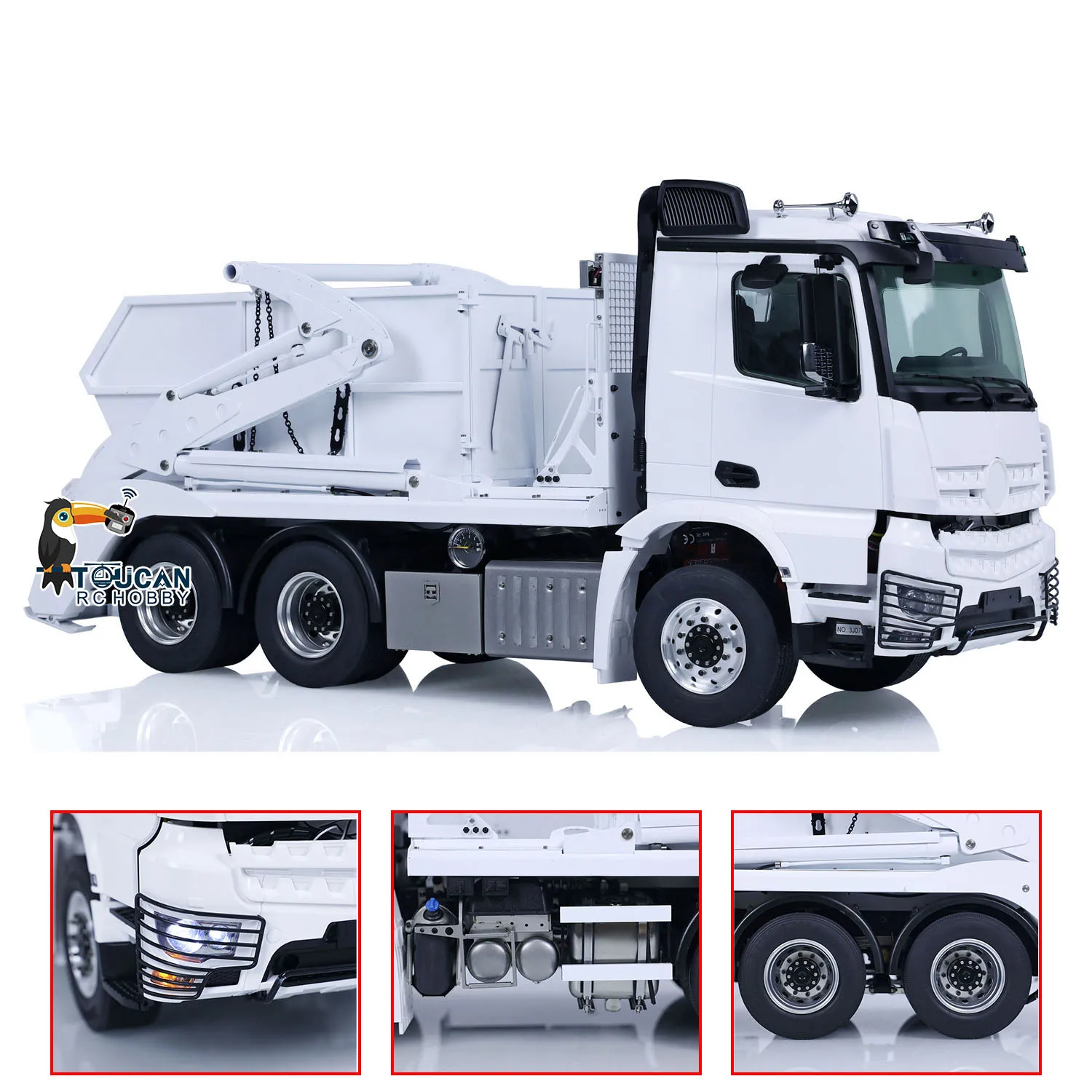 Giocattoli 1/14 RC Caricatore idraulico per saltare Metallo VL18U K3363 Braccio oscillante caricato Modello di auto di scarico Finito dipinto Cambio a 2 velocità THZH1741