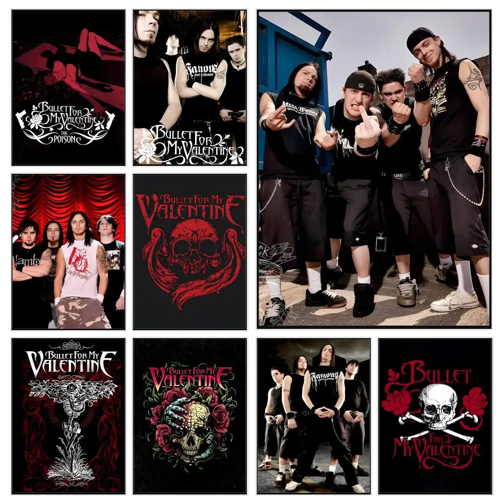 Metalcore Band B-bullet for My Valentine Poster Trendy Aesthetic Wall Decor for Dorm & Bedroom