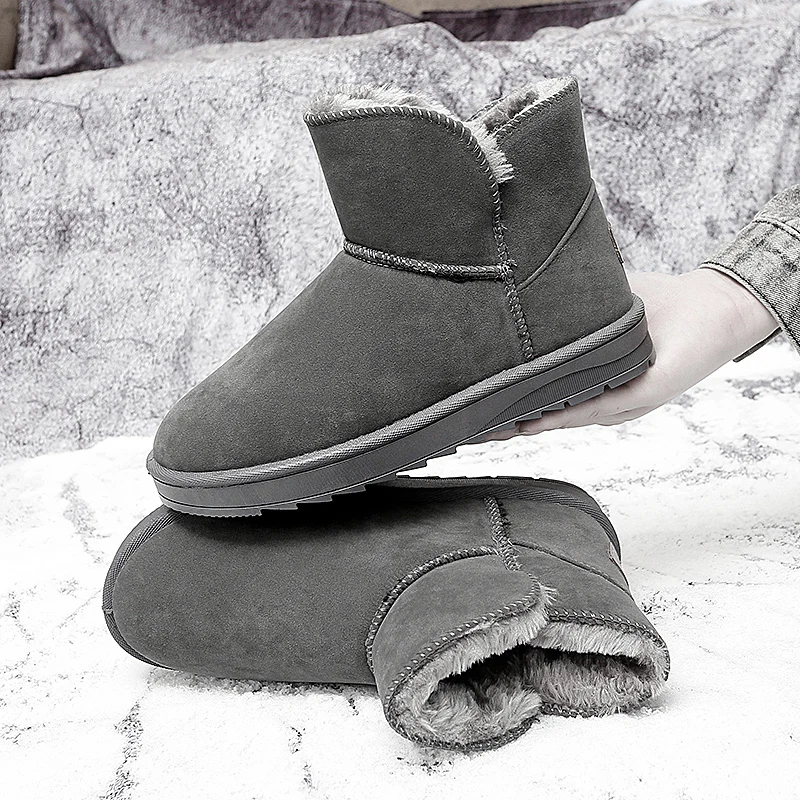

Зимние мужские и женские зимние ботинки, универсальная теплая обувь с меховым покрытием, утолщенные и усиленные снегозащитные ботинки
