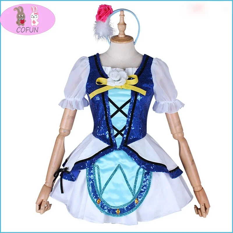 Anime LoveLive Sunshine!Aqours Kunikida Hanamaru Water Blue NEW World Dress Halloween Cosplay Costume Suit For Women Outfit New