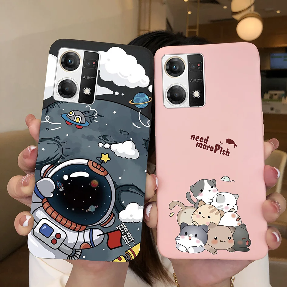 ل ممن لهم Reno7 F21 برو 4G حالة صدمات لطيف سيليكون حالات ديناصور الكرتون نمط غطاء ل ممن لهم F 21 برو رينو 7 فوندا كابا #4