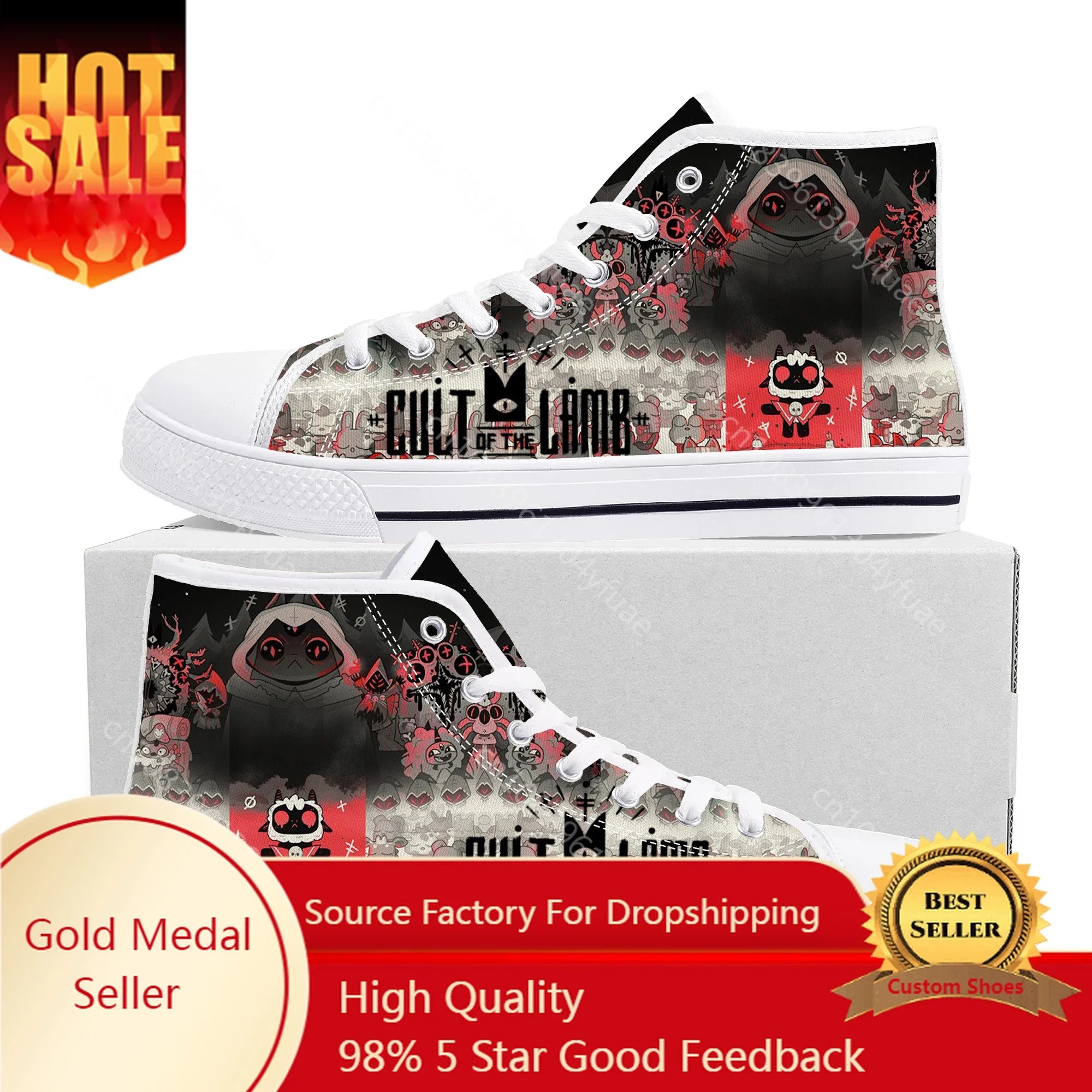 

C-Cult Of The High Top Sneakers Game Men Women Teenager L-Lamb High Quality Canvas Shoes Casual Fashion Tailor Made Sneaker