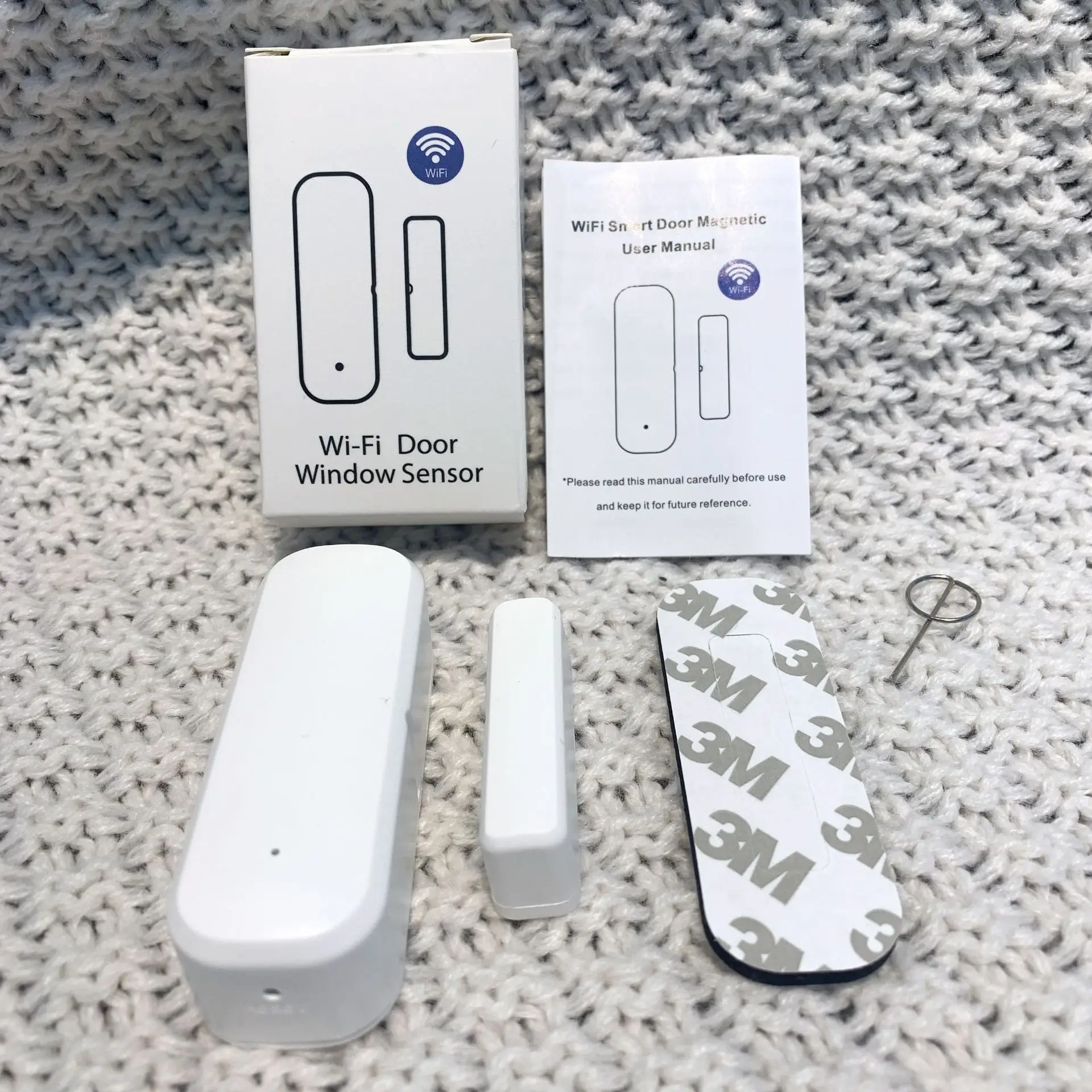 5PCS Tuya 스마트 WiFi 도어 및 창문 도난 방지 경보기(원격 제어 포함) 자기 센서 앱은 홈 보안을 위해 집을 알림합니다.