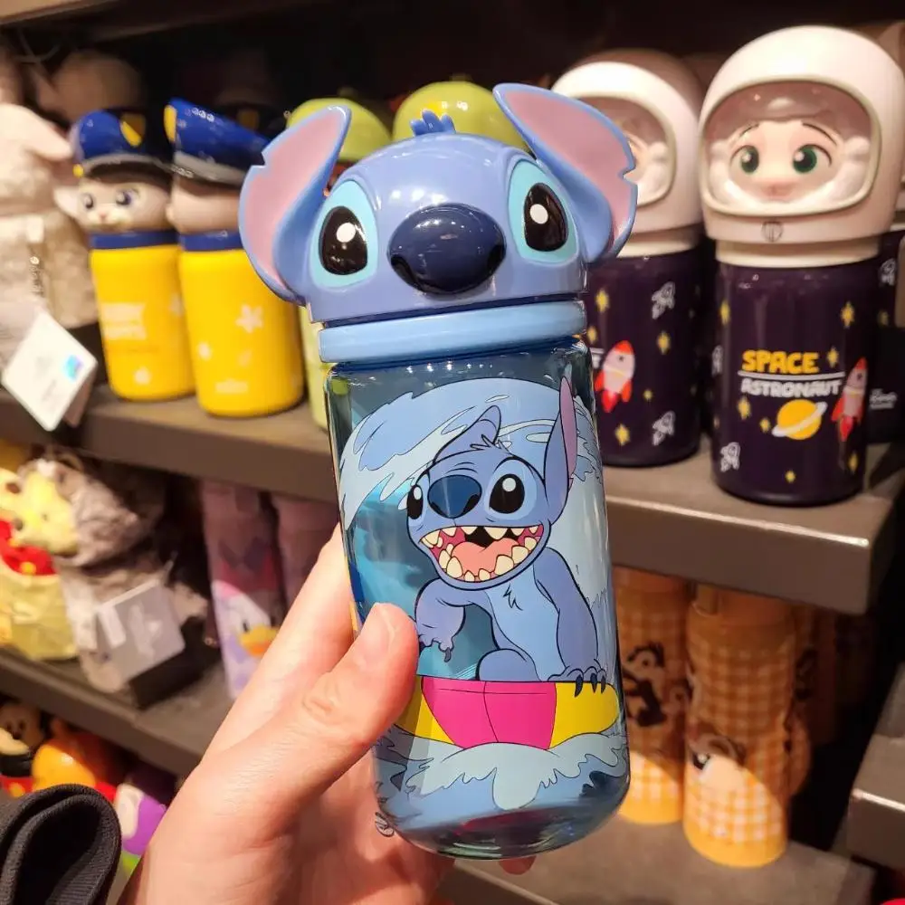 Shanghai Disney Mickey Stitch Cartoon Charakter Stroh Kaltwasser Tasse Kindergeburtstagsgeschenk