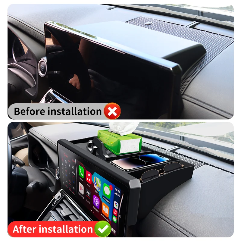 For 2021-2024 Toyota Land Cruiser 300 Multimedia display Back Storage Protection sleeve cover LC300 Interior upgrade Accessories