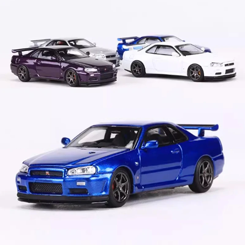 

MH масштаб 1:64 Skyline R34 Z-Tune сплав имитация модели автомобиля статическая коллекция украшенные праздничные подарки игрушки сувенирный подарок
