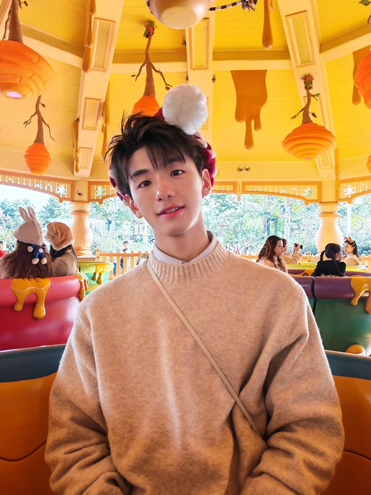 

Мужской свитер в стиле ретро, зимний, молодежный, уютный, с круглым вырезом, вязаный, мягкий, комфортный, утолщенный, с длинными рукавами