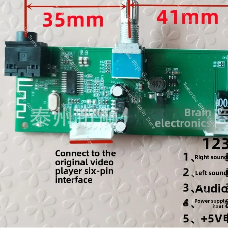 portable-record-player-main-board-bluetooth-audio-input-phonograph-circuit-board-with-cables-for-vinyl-turntable