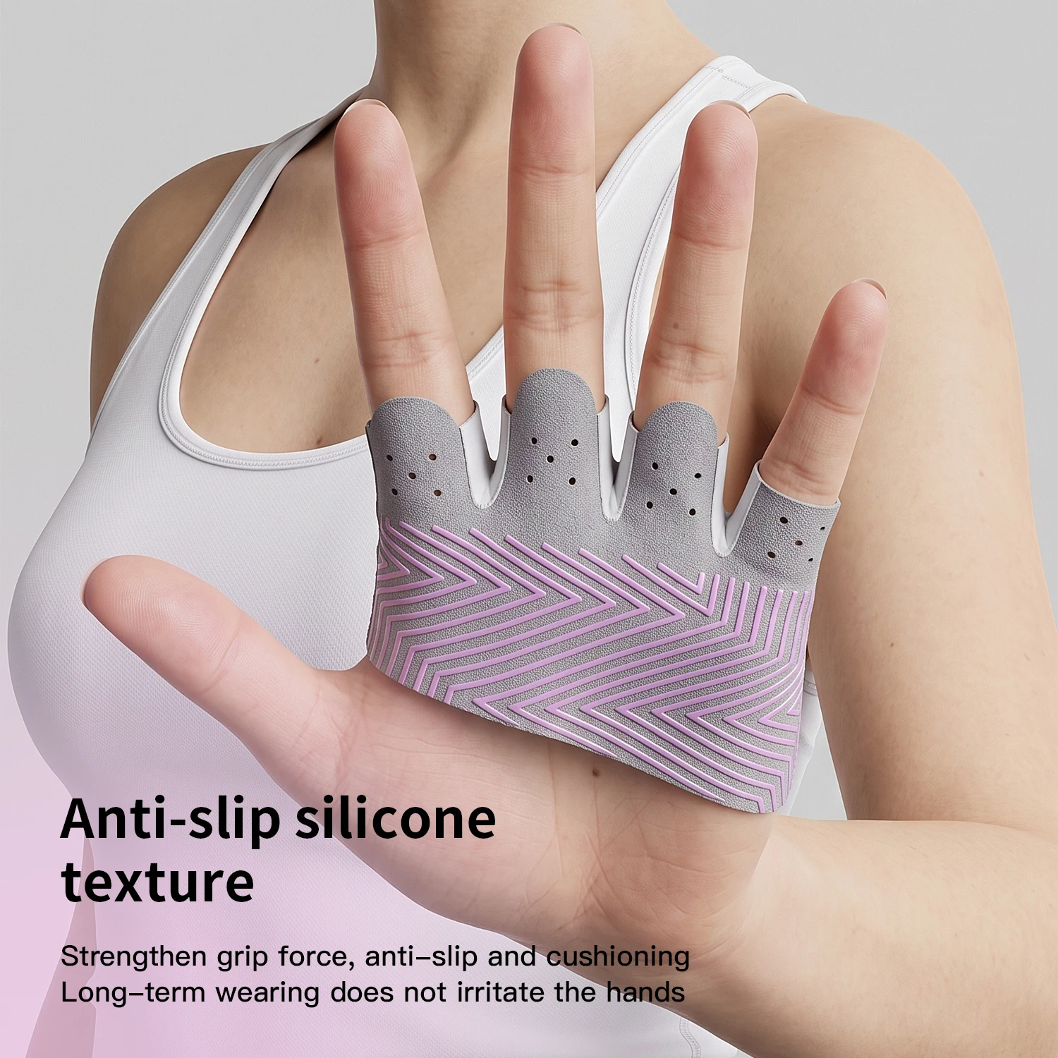1Pair Anti-Slip Gym Half Finger Gloves Breathable Four Finger Weight Lifting Grips Anti-callus Lightweight