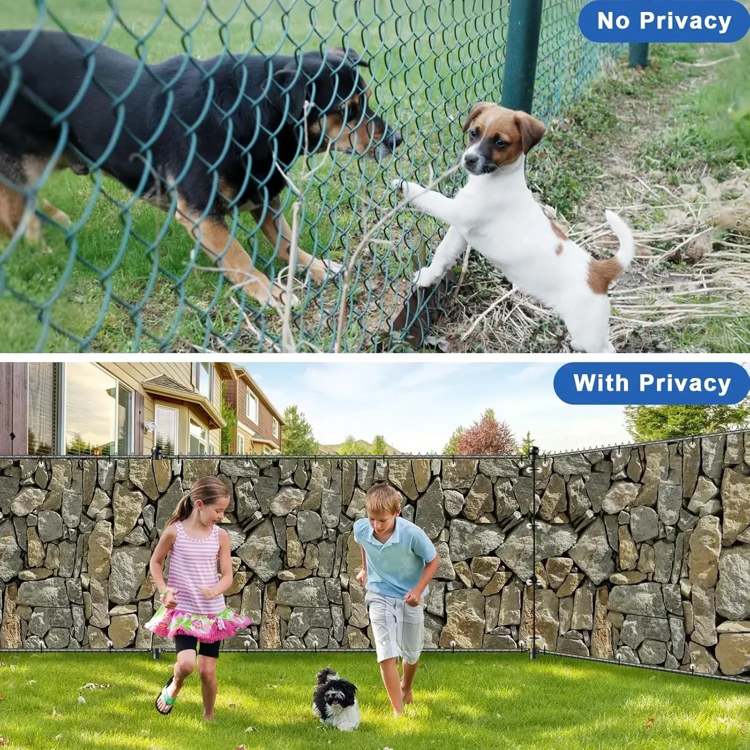 

Bestseller[XMSJ]4'x49'Customized PVC Printed Balcony Privacy Screen Fence, 450 GSM Outdoor Fence Cover with Zip Ties, Realistic