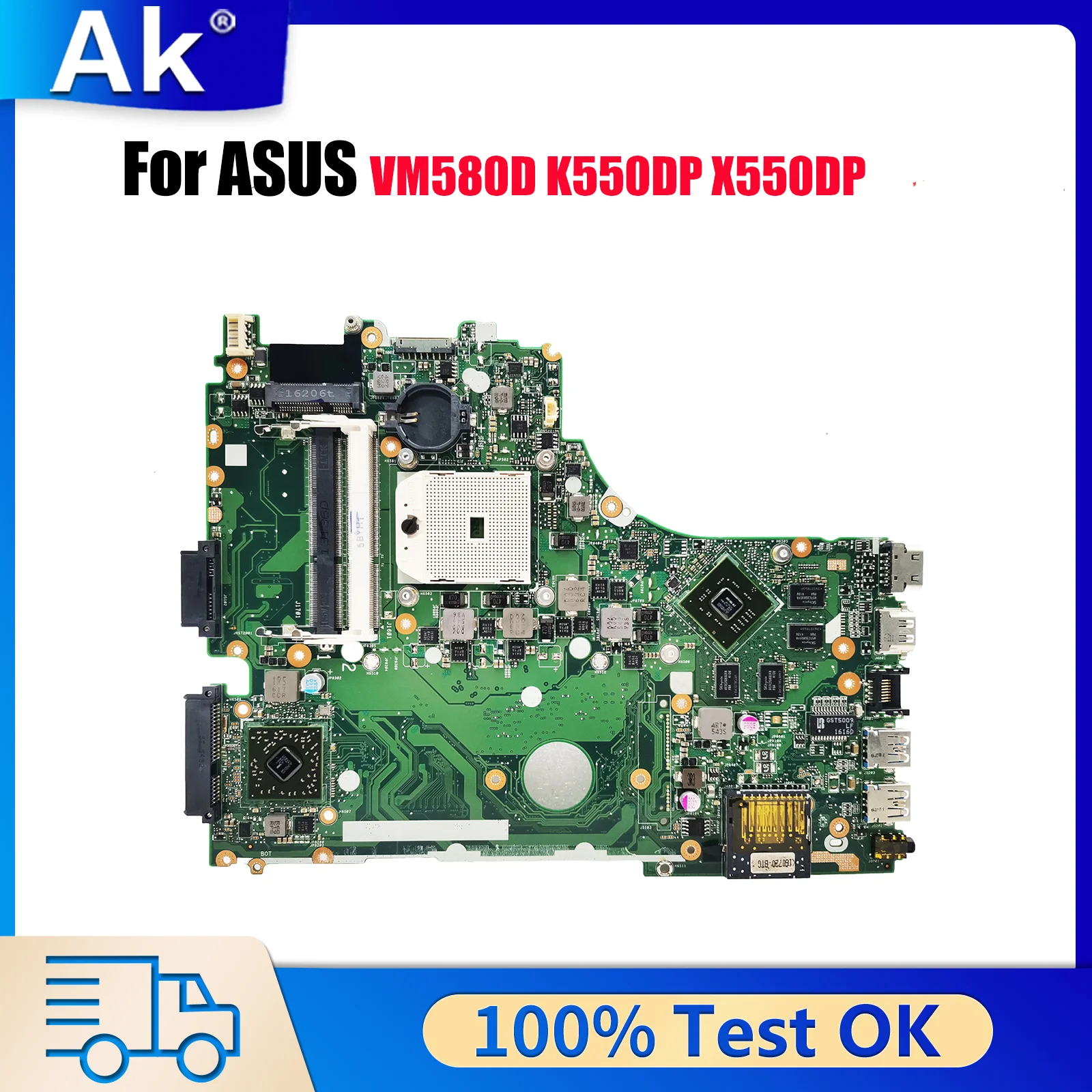 

Материнская плата для ноутбука X550DP для ASUS VivoBook K550DP X550D VM580D X550DP, материнская плата для ноутбука на складе, 100% тестирование, ОК, быстрая доставка