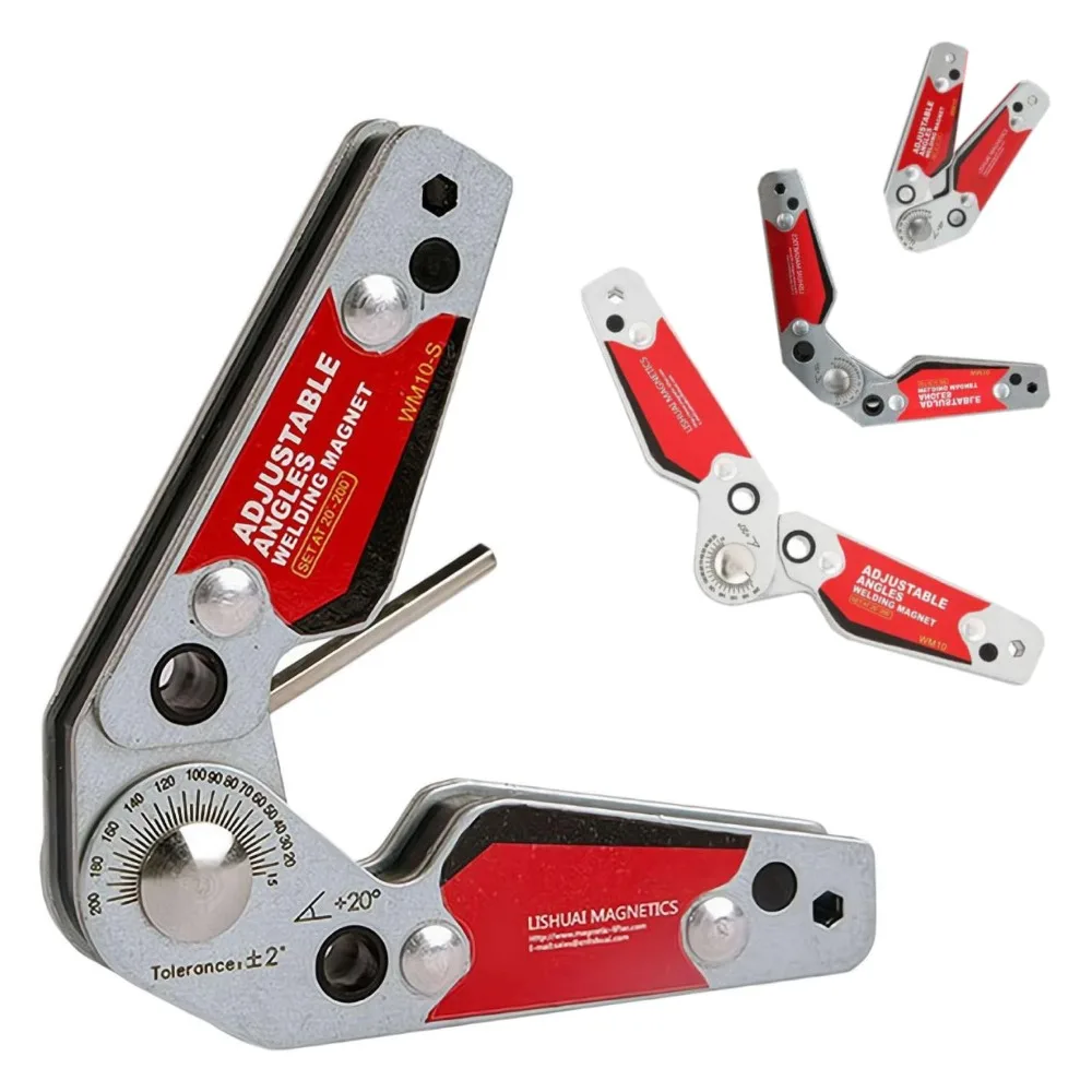 

Adjustable Angle Welding Magnet Dual-Sided 77Lbs Holding Force Magnetic Welding Holder Hex Wrench Included 20°–200°