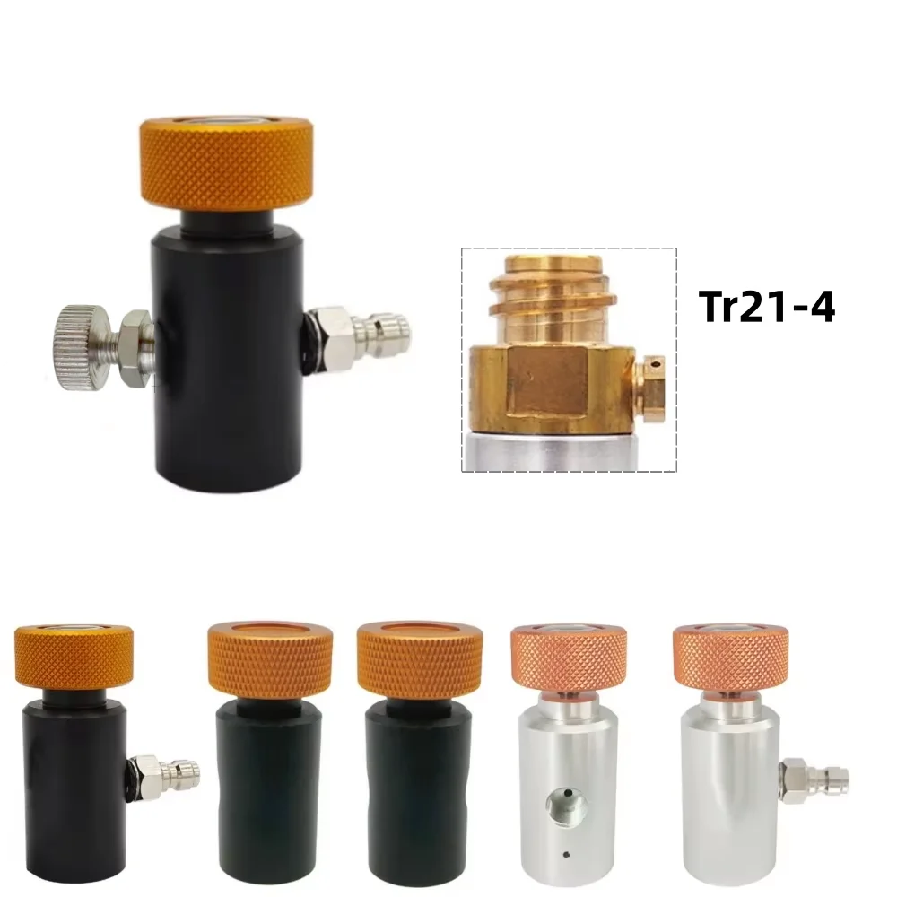Estación de llenado de tanque/cilindro, adaptador de encendido/apagado, adaptador de recarga de rosca Tr21-4 para carga rápida Sodastream, adaptador de 1 pieza