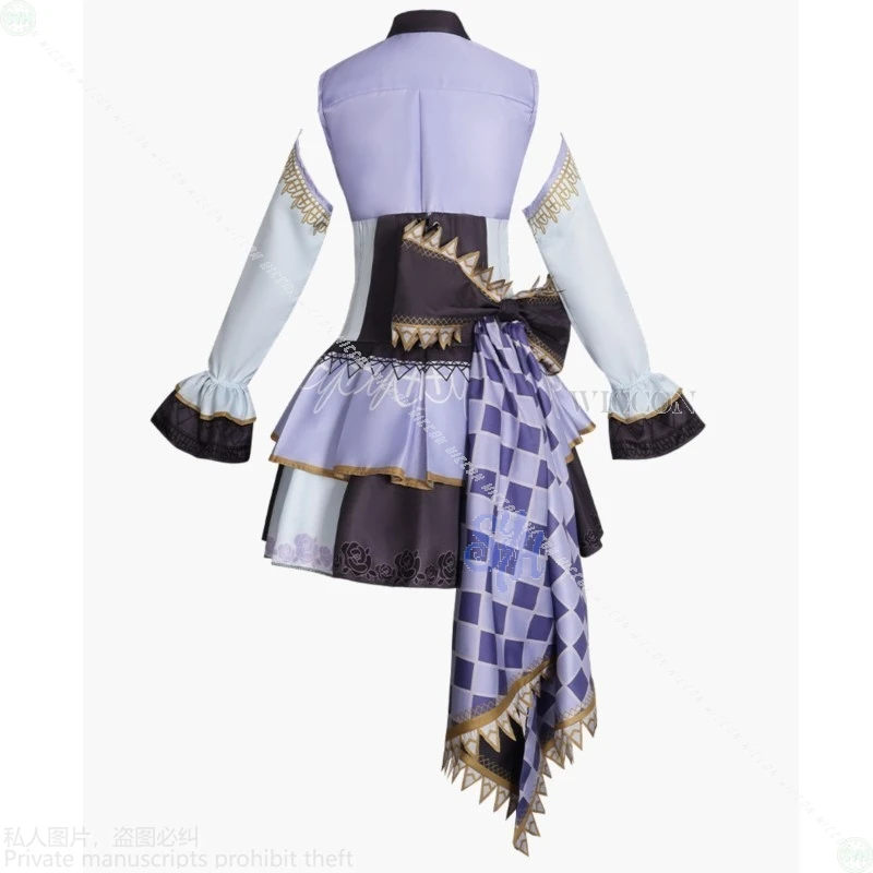 Yoisaki Kanade تأثيري أنيمي لعبة مشروع Sekai دمية أنماط زي القوطية لوليتا الكلاسيكية خمر فستان الدانتيل شعر مستعار حفلة الهالوين #4