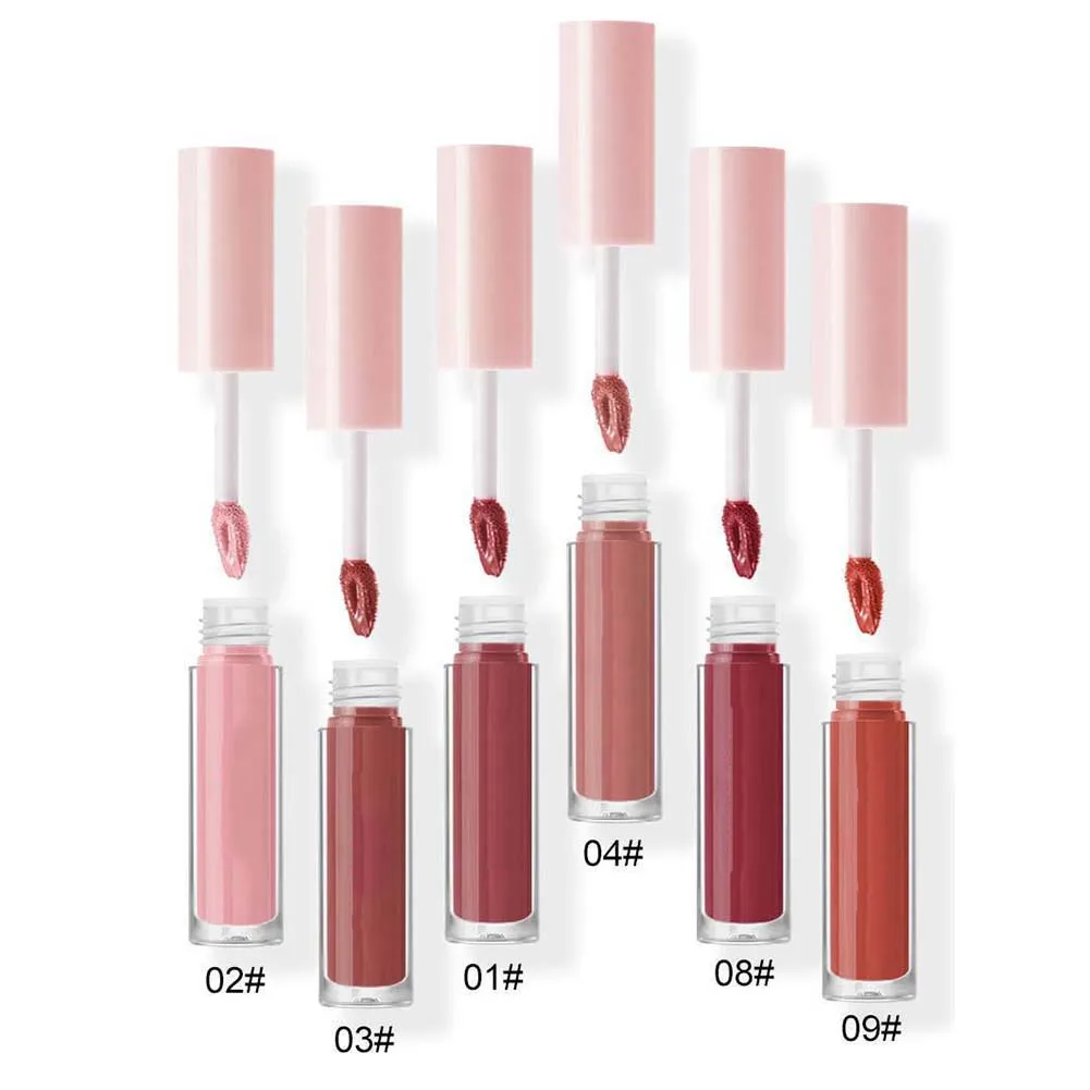 Matte Lip Glaze With Silky Texture Portable Waterproof Lips Makeup For Travel Party Daily