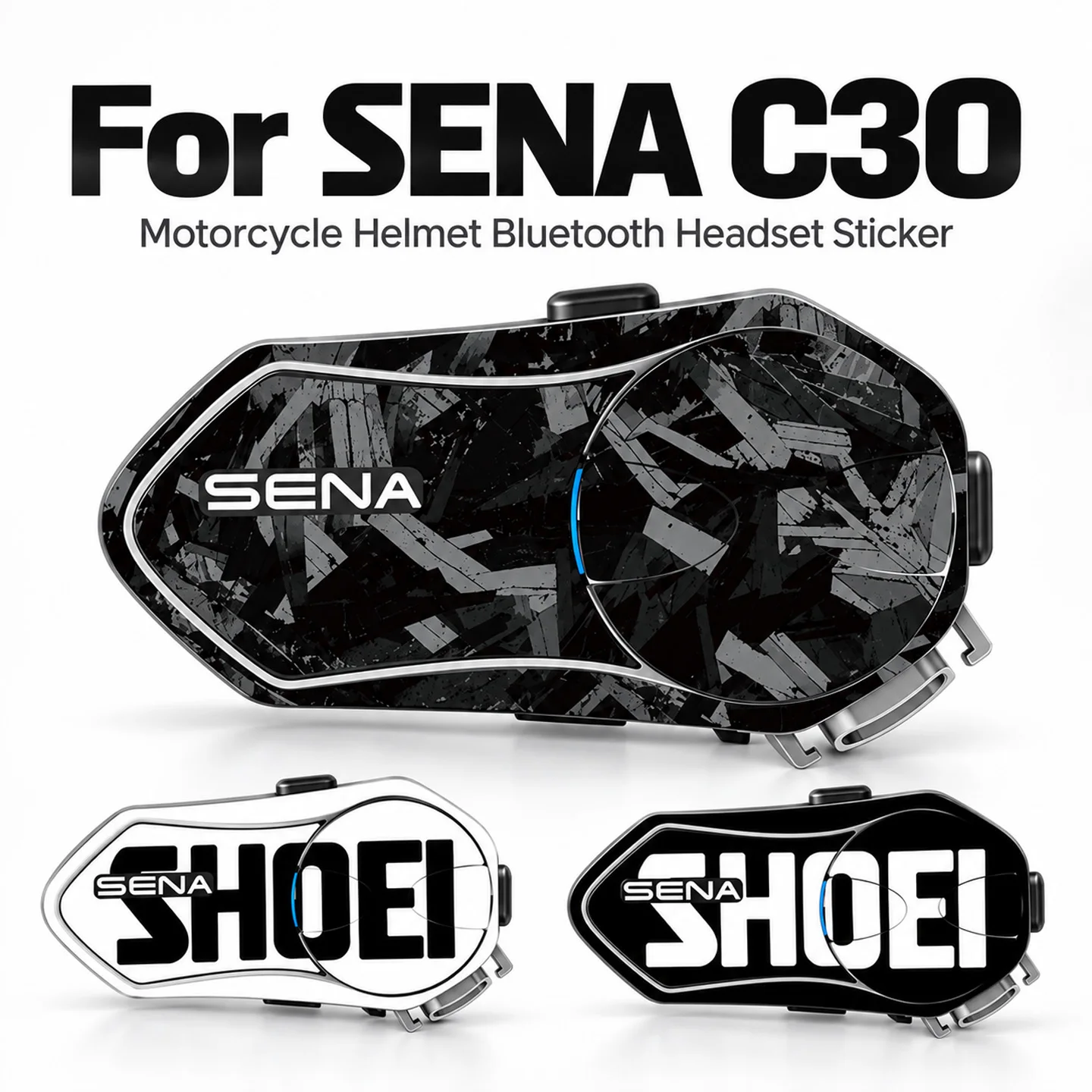 For SENA C30 sena c30 Motorcycle Helmet Bluetooth Intercom Decorative Stickers Earphone Headset Protective Decals Accessories