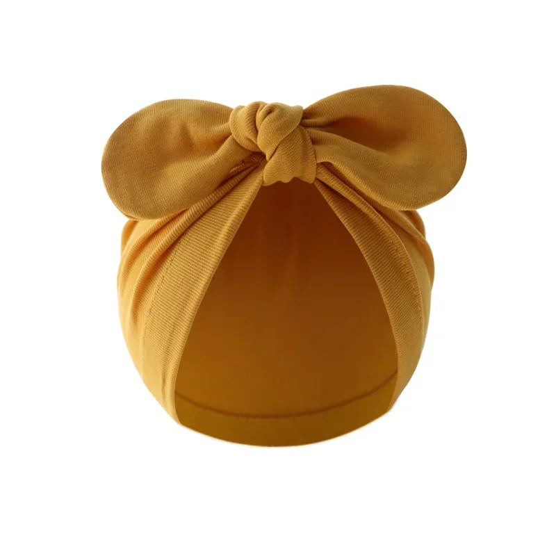 Turban Baby Girls Boys Hat Cute Flower Knot Bunny Ears Hat Cotton Newborn Beanie Caps for Kids Toddler Infant Hair Accessories