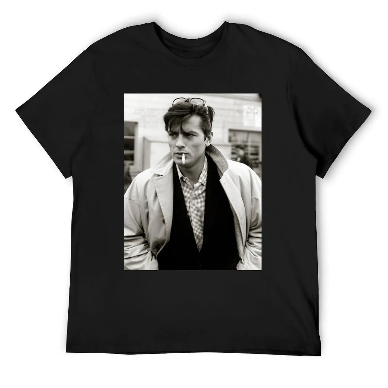 

Alain Delon smoking cigarette Classic T-Shirt sports fans man t shirt customizeds customs plain t shirts men