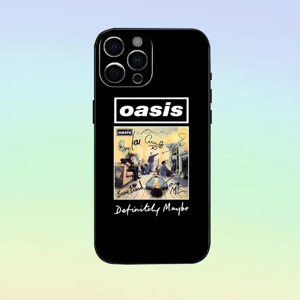 Etui na telefon Rock Band O-Oasis do iPhone'a 17, 16, 15, 14, 13, 12, 11 Plus, Pro Max, miękki czarny pokrowiec