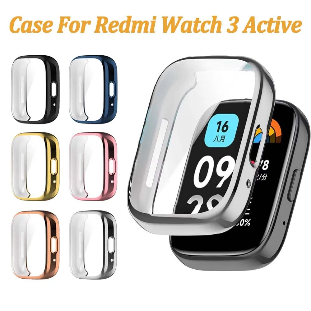 

TPU Case For Redmi Watch 3 Active Smart Watchband Screen Protector Cover for Xiaomi Redmi Watch 3 Active