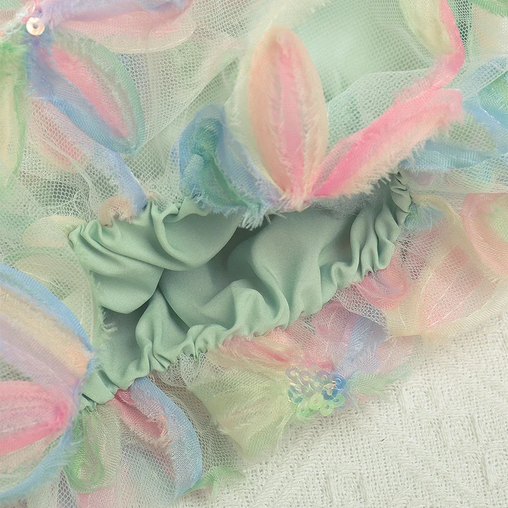 الصيف موضة جديدة 3-7 سنوات الفتيات الحلو القوس الديكور س الرقبة أكمام فستان الأميرة 1 قطعة الأطفال زهرة زين الملابس