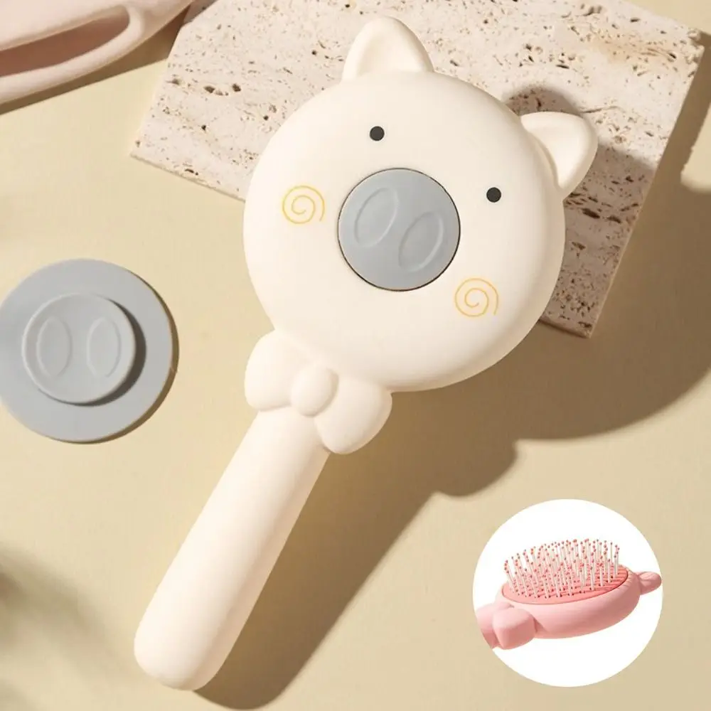 

Cartoon Pig Air Cushion Hair Comb Automatic Cleanup Cute Massage Hair Brush Retractable Untangling Scalp Massage Comb