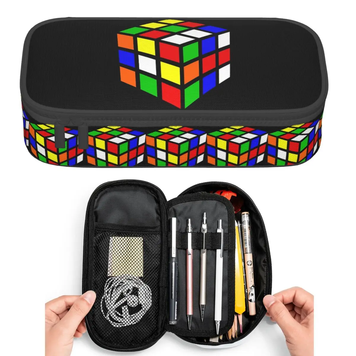 Magic Cube Pencil Cases for Students Pen Box Pencil Bag Large Storage Pencil Pouch Pen Holder