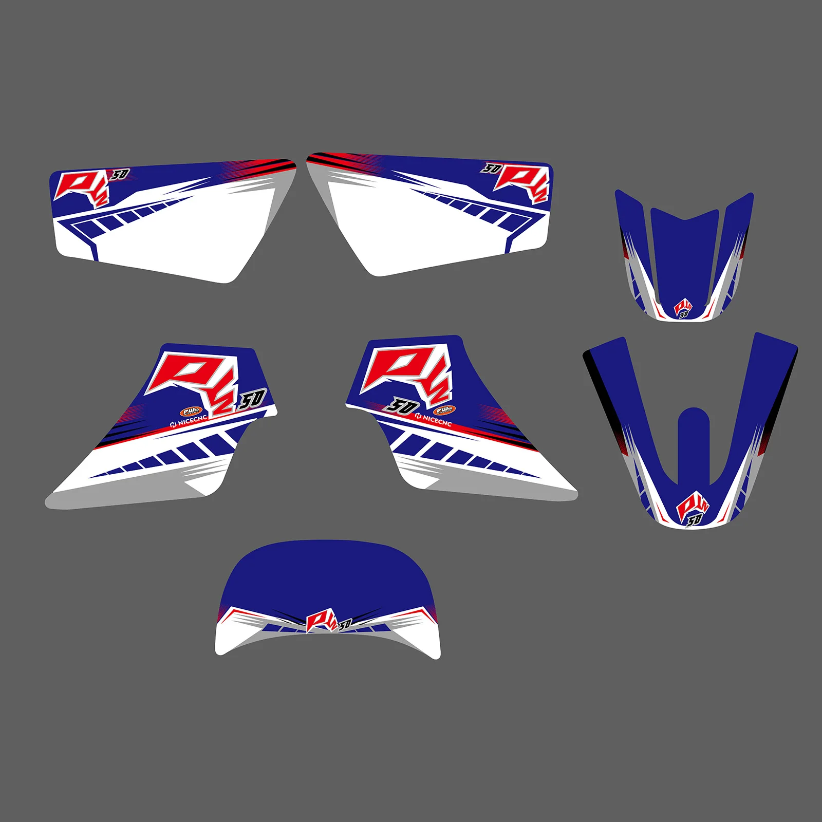 NiceCNC For Yamaha PW50 PW 50 All Years Motocross Fairing Graphics Background Decals Sticker Kit Team Personality Customize