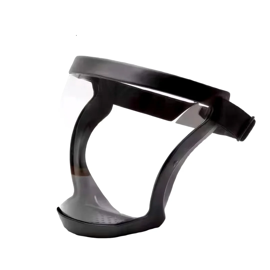 Full-Face Transparent Protection Mask with Adjustable Buckle - Reusable and Heat-Resistant Facial Shield for Safety in Work, Out