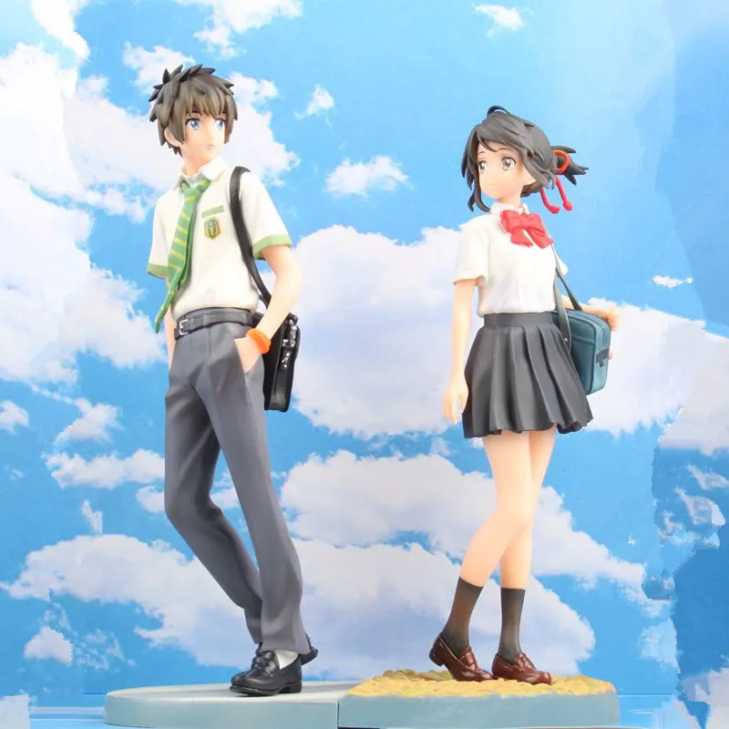 22cm Tachibana Taki & Miyamizu Mitsuha Anime Figure Movie Your Name Action Figure Kawaii Figurine Collectible Doll Toys Gifts