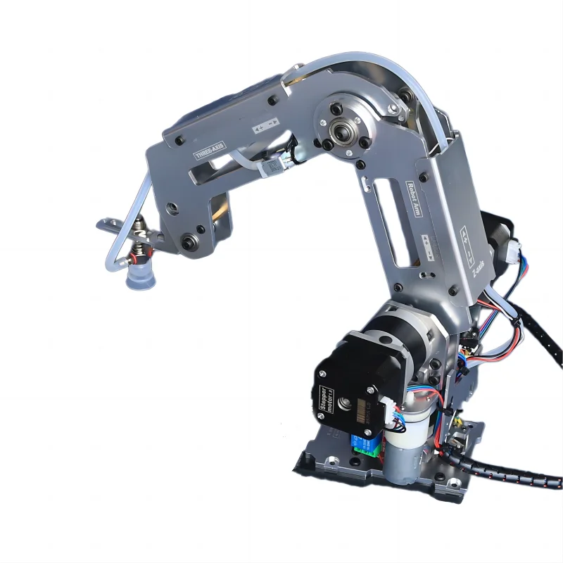 Lengan Robot Stepper logam penuh 4 Aixs, braket lengan mekanis meja geser Kit belum dirakit untuk Model Robot industri cakar Stepper