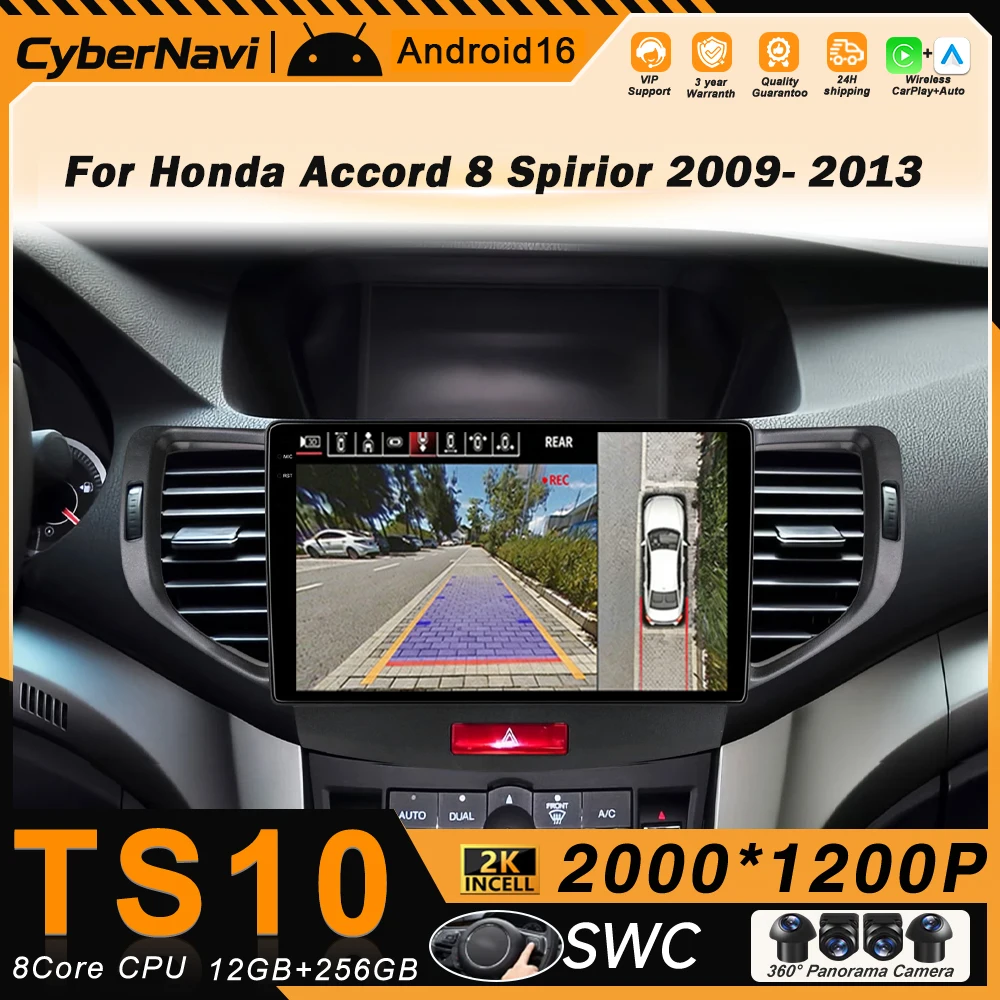 

Автомагнитола Android для Honda Accord 8 Europe Spirior 2009-2013 с поддержкой SWC, мультимедиа, навигации GPS, беспроводного BT и CarPlay, с экраном