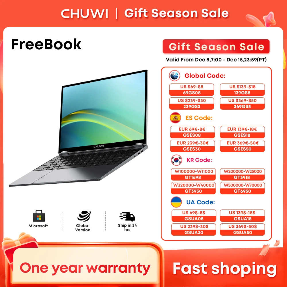 CHUWI FreeBook Intel N100 Laptop tablet 2-in-1 13.5\