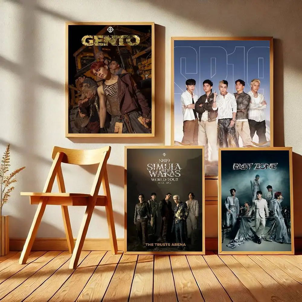 Boys Group S-sB19 Vintage Posters Sticky Vintage Room Home Bar Cafe Decor Kawaii Room Decor