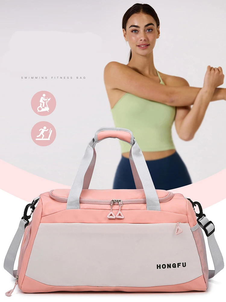 Bolsa de viaje con separación de ropa seca y húmeda, bolsa de almacenamiento de equipaje al aire libre para deportes de corta distancia