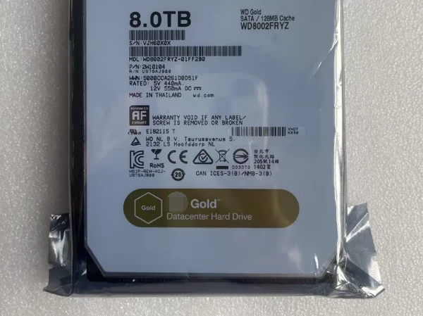 

For WD8002FRYZ 8T 3.5-inch SATA hard drive