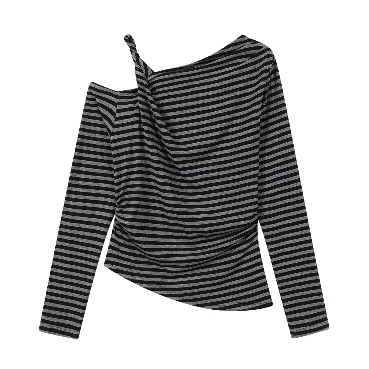 Damska koszulka w paski z długim rękawem, w stylu japońskim, basic, slim fit, nowa kolekcja wiosna-jesień, styl koreański streetwear, y2k, cienka.