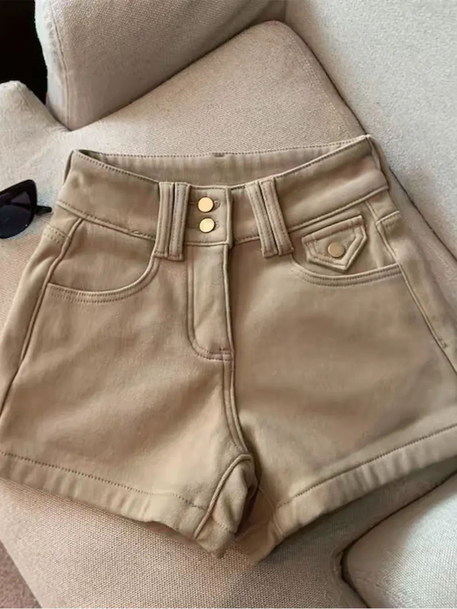 

Утепленные брюки-клеш на флисовой подкладке для женщин, повседневные брюки, верхняя одежда, весна-осень-зима, с высокой талией, прямые штанины