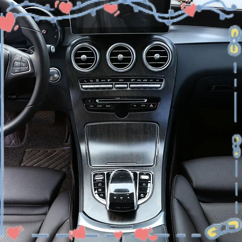 

Car ABS Center Console Panel Decoration Cover Trim For Mercedes Benz C Class W205 GLC X253