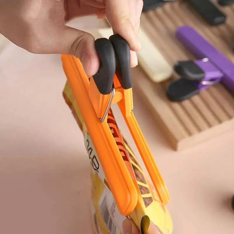 Portable Bag Clips Kitchen Storage Food Snack Seal Sealing Bag Clips Sealer Clamp Plastic Tool Kitchen Organization Accessories