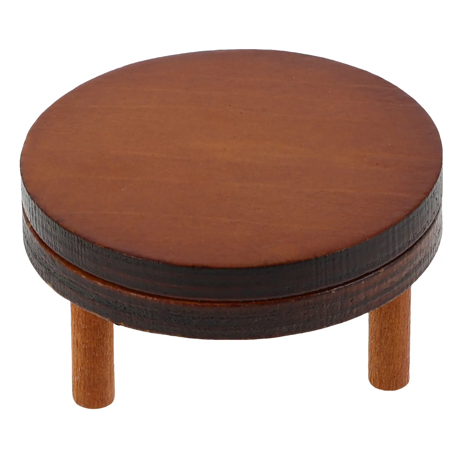 

1Set Miniature Round Table for 1:12 Scale Dollhouse Living Room Scene Decoration Wooden Mini Furniture Accessory