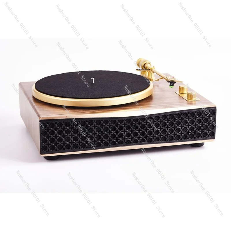 Vinyl record stereo, all-in-one vinyl phonograph high fidelity phonograph with Bluetooth function metal singing arm