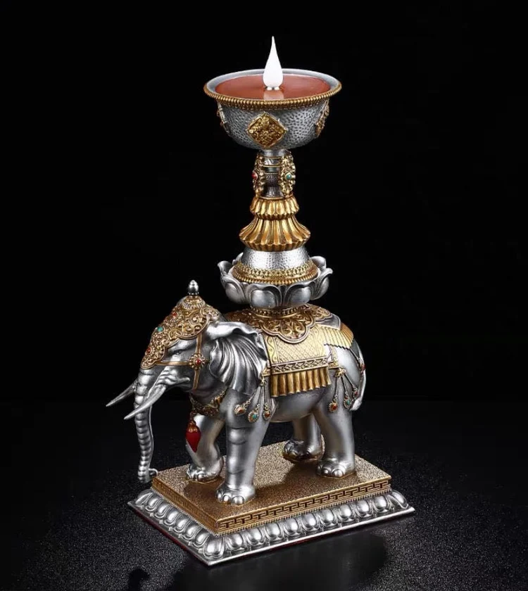 زوج 2 قطعة حماية المنزل مزار المذبح البوذية محظوظ الميمون الله الفيل العبادة ضوء العرض توصيل في تمثال #6