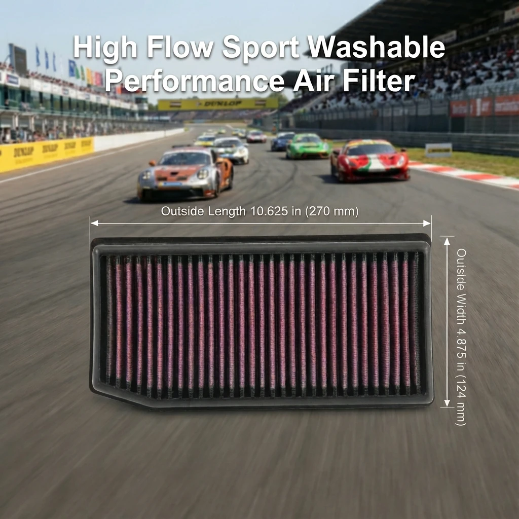 for Dacia Duster Dokker Lodgy Logan Sandero Renault Clio Captur  0.9 1.0 1.2 1.3 1.5 1.6 2.0 High Flow Sport Washable Air Filter