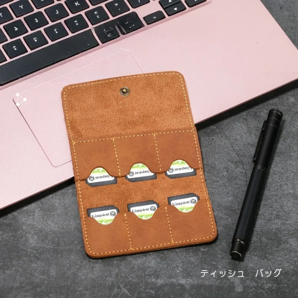 Memory Card Case Pu Leather Multifunctional Multi Slot Holder For Sd Tf Game Card Storage Camera Mobile Phone Accessory